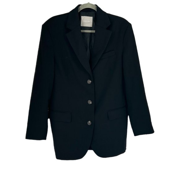 NWOT Everlane The ’80s Italian Wool Blazer in Black - Picture 2 of 5
